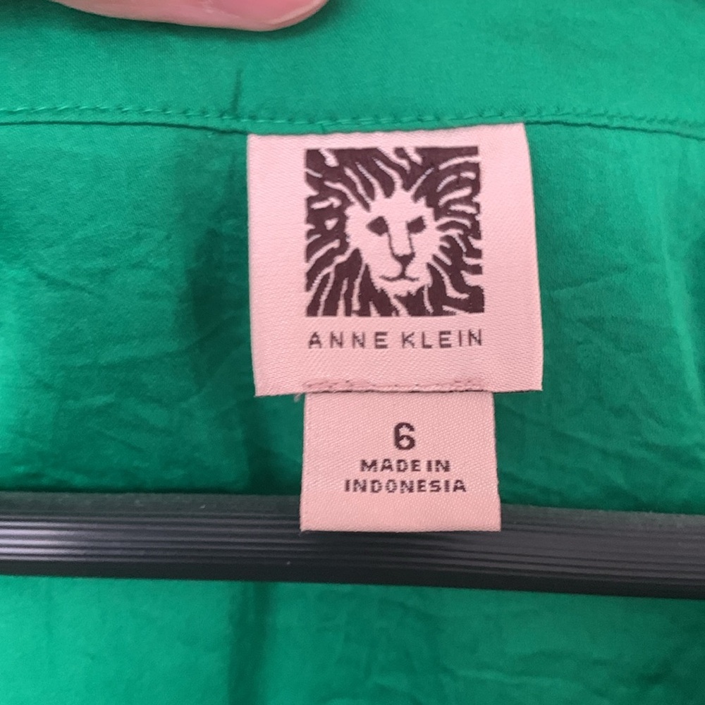 Anne Klein sleeveless top Green size 6 - Picture 4 of 14